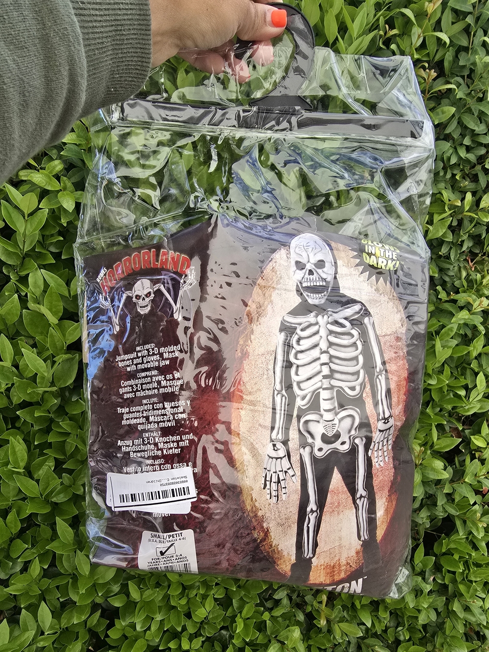 Rubie's Costume Company Horrorland 3-D Skeleton Child Costume - Small 4-6